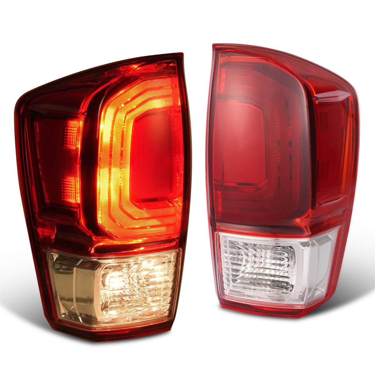 Solid Spare For Toyota Tacoma TRD 2016-2023 Pair Tail Lights Brake Lamp Turn Signal w/Bulb