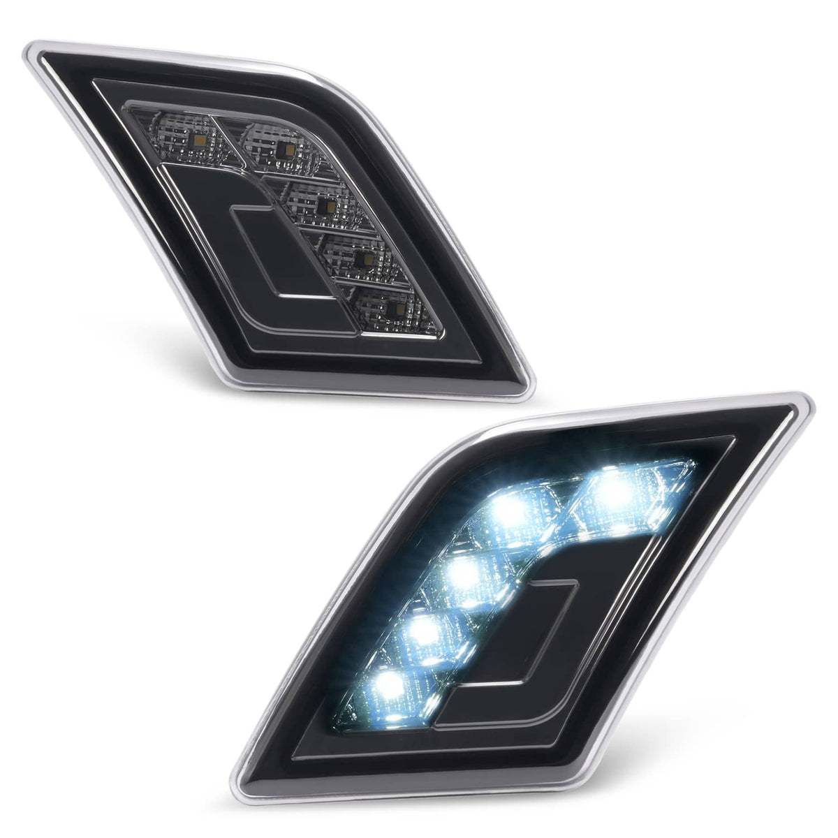Solid Spare LED Smoke Side Marker Corner Lights For Mercedes-Benz C300/C350/C63 AMG 08-11