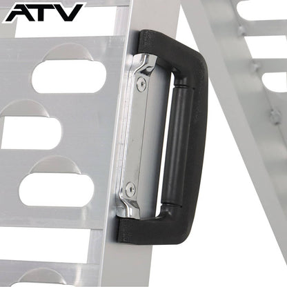 Solidspare Heavy Duty Aluminum Folding Loading Ramp Motorcycle Arched Truck ATV/ UTV 7.5'
