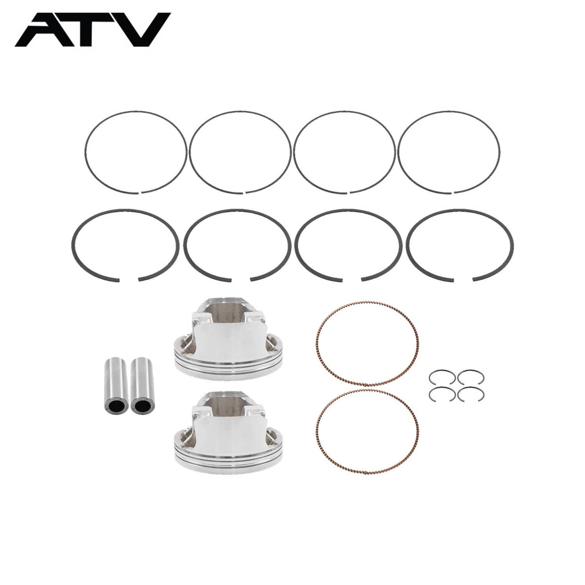 Solidspare For Polaris RZR XP 900 11-2013 / RZR 4 XP 900 2012 Cylinder Piston Kit w/ Rings