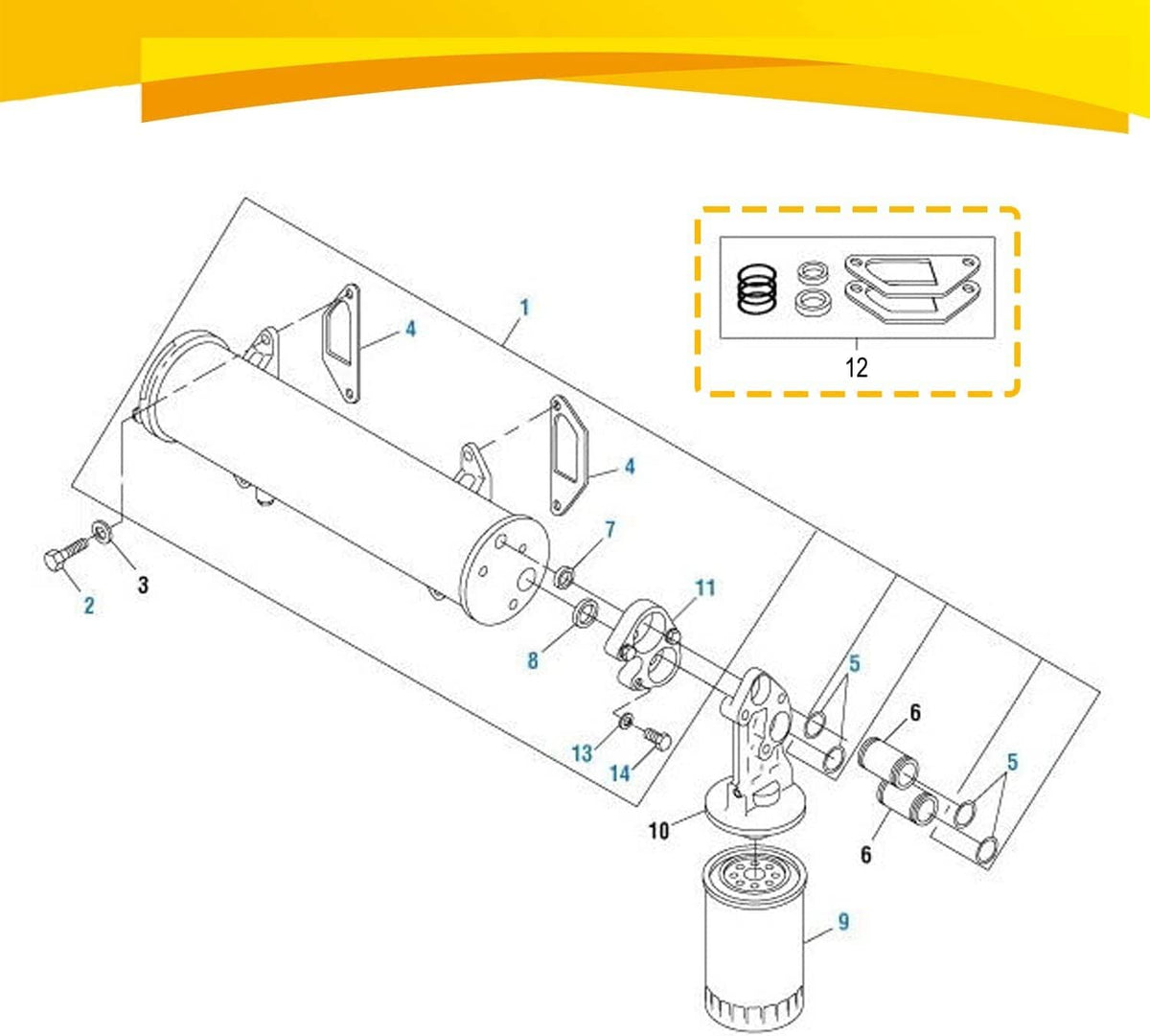 Solid Spare 431327 Oil Cooler Mounting Kit Gasket O-Rings for DT466 DT360 Engine #675513C1