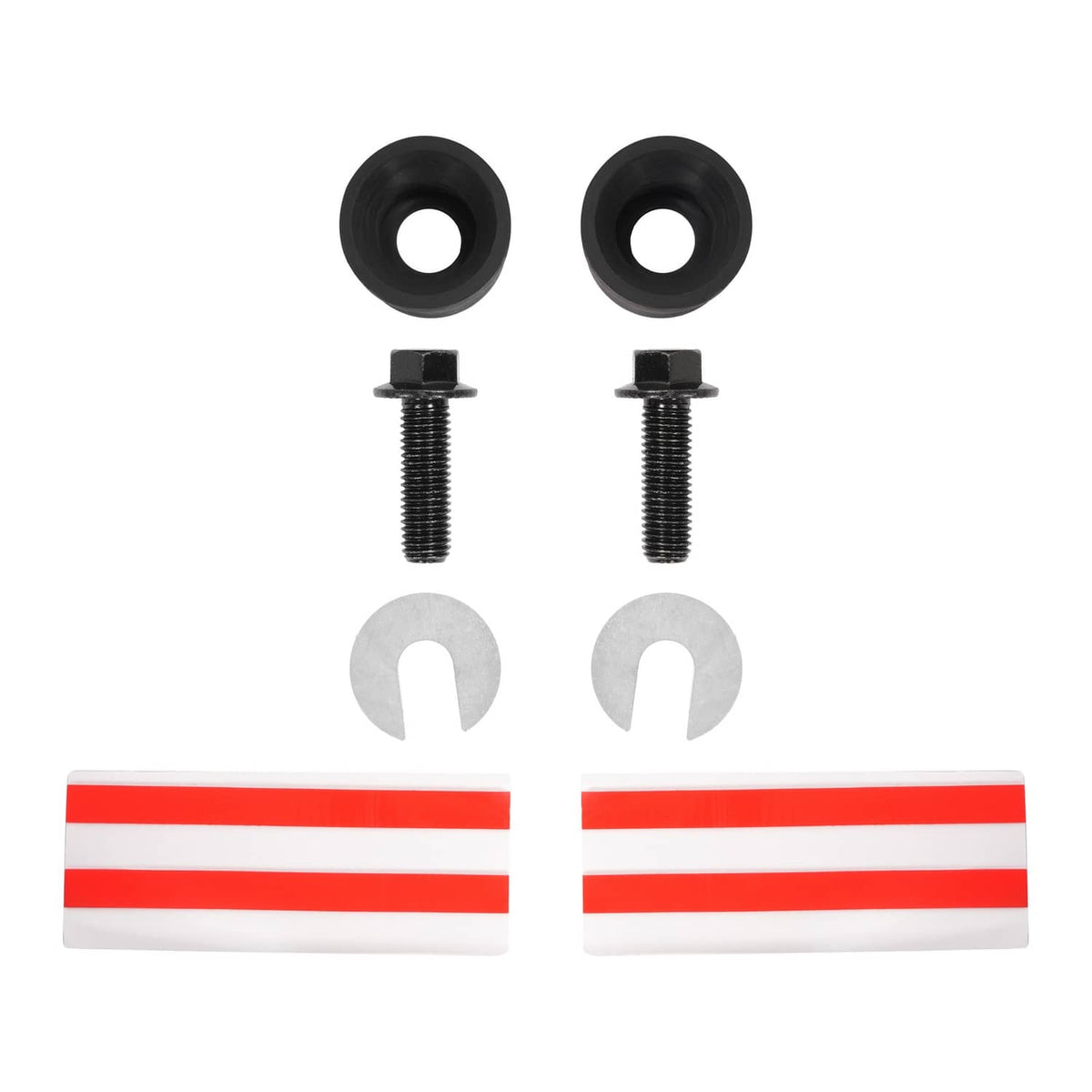 Solid Spare New Front Car Tow Hooks Left Right w/ Hardware Black For Ram 1500 DT 2019-2024