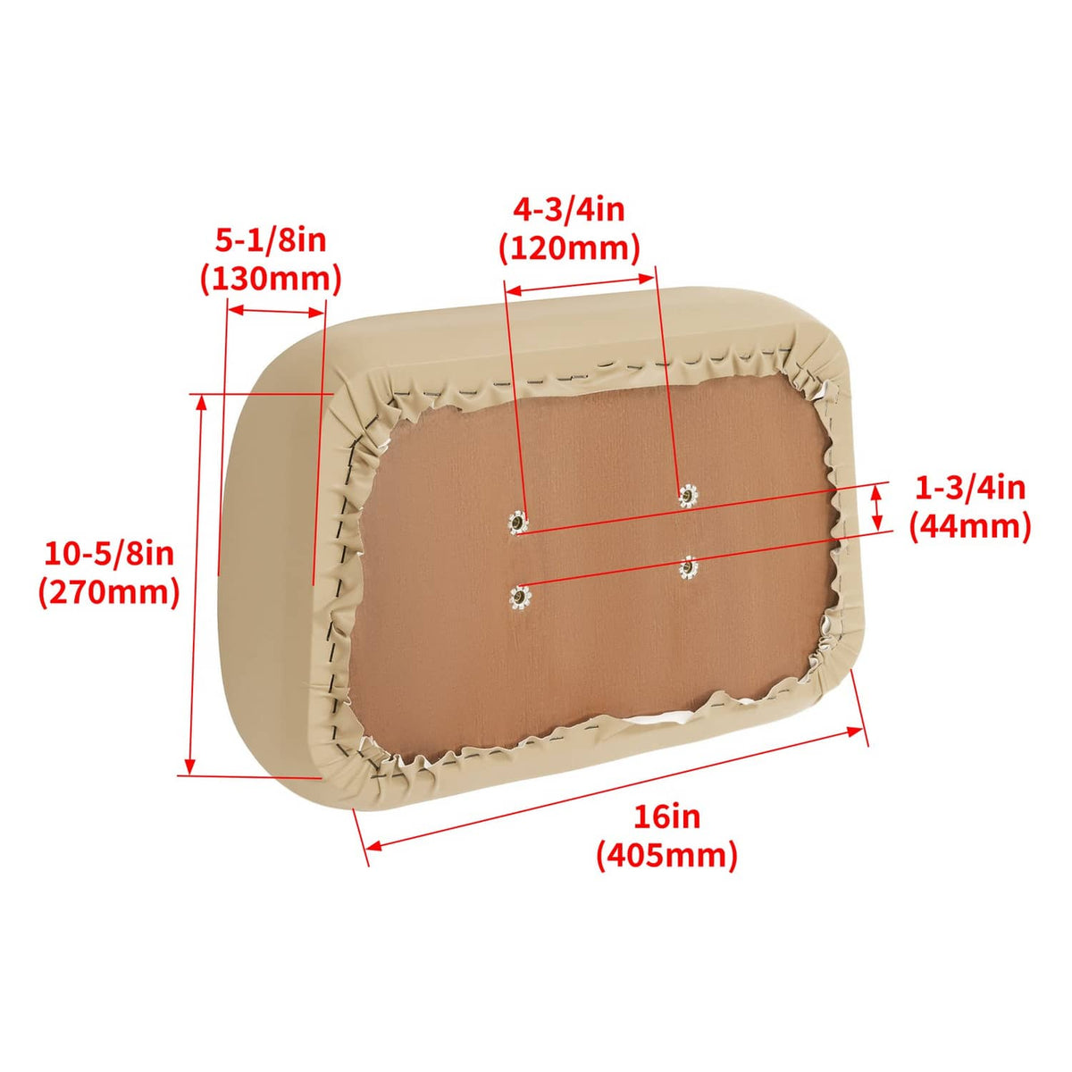 Solidspare Buff Seat Back Cushion Assembly For Club Car DS 1979 - 2000.5 Golf Cart