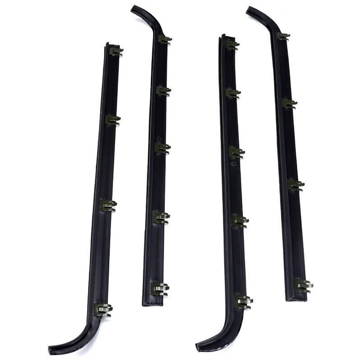 Solidspare 4PCS Door Window Seal Belt Weatherstrip Kit For 1987- 1997 Ford F150 F250 F350