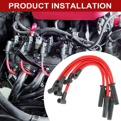 Solidspare 10.2mm For CJ, Wrangler 4.2L 258 HEI DISTRIBUTOR SPARK PLUG WIRE SET
