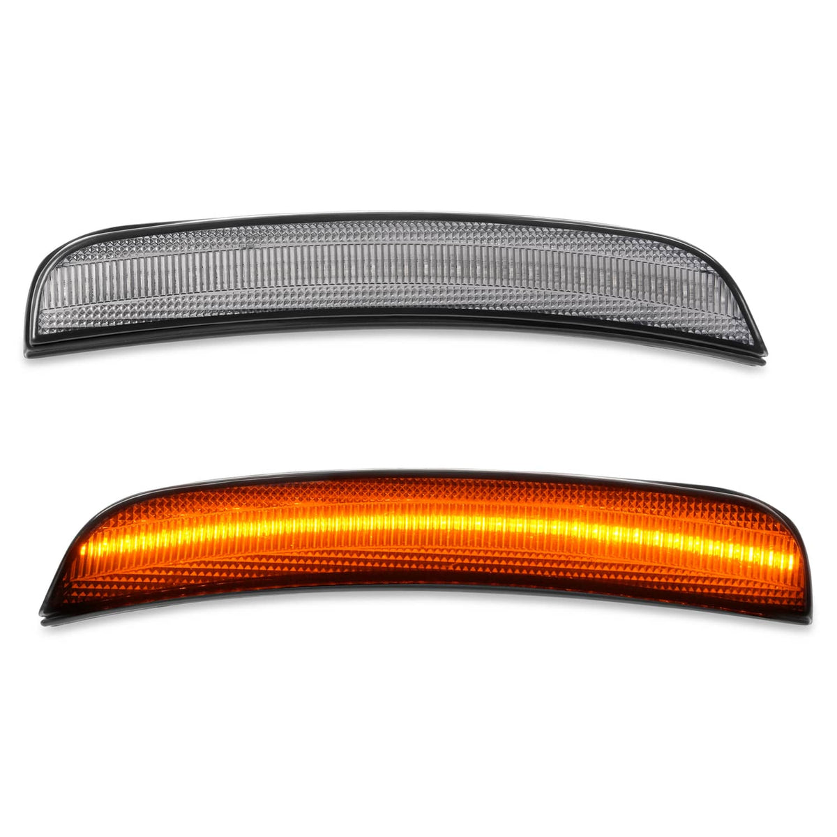 Solid Spare Front Side Marker Light Reflector For Chrysler 300 2015-2023 Amber LED Smoked
