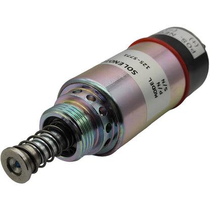 Solid Spare 125-5771 Fuel Shutoff Solenoid Fit for Caterpillar CAT 3114 3116 3126 Engine 12V