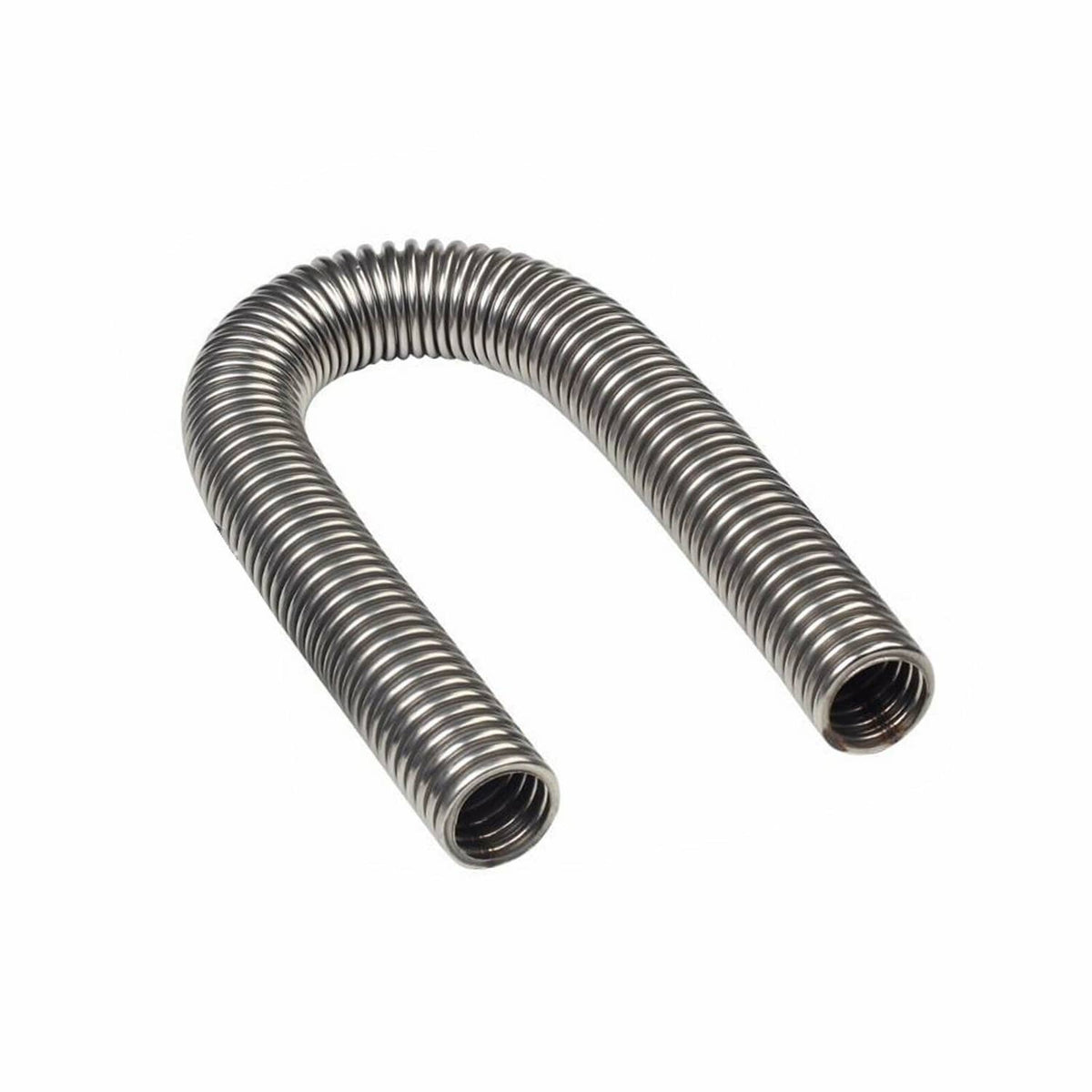 Solidspare 36" Radiator Hose Upper / Lower & Flexible Stainless Steel w/ Chrome Caps Kit