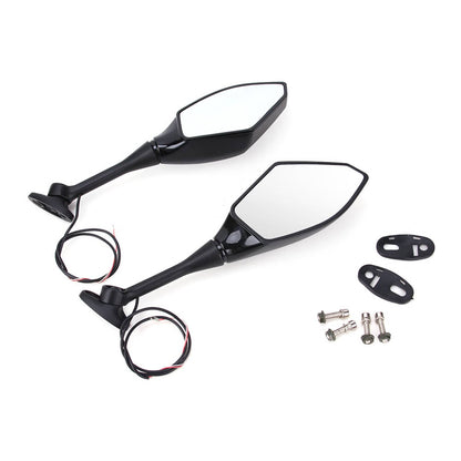 Solidspare LED Turn Signal Light Rearview Side Mirrors For Honda CBR600RR GSX-R600 GSX-R750