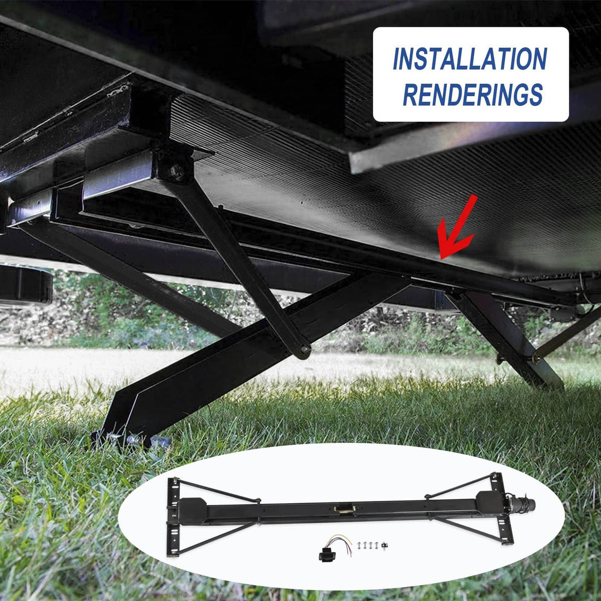Solidspare Rear Trailer Stabilizer Jack Stand Stabilizer Jack Kit For Universal 298707