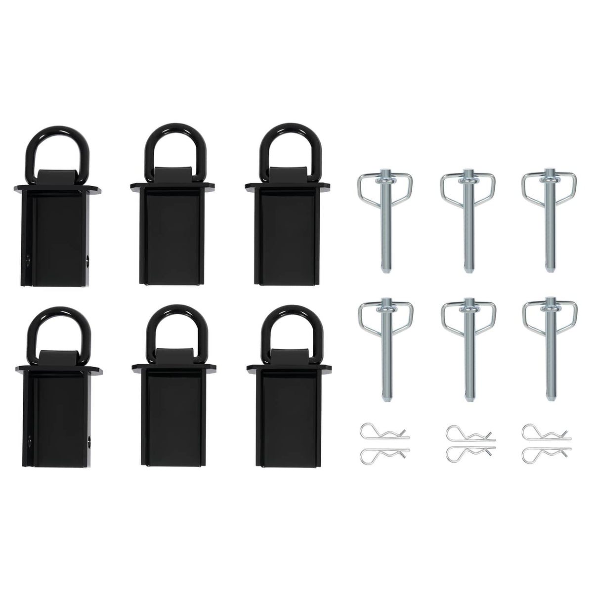 Solidspare 6PK Heavy-Duty 12,000 Lbs Removable D-Ring Stake Pocket For Flatbed/Trailers