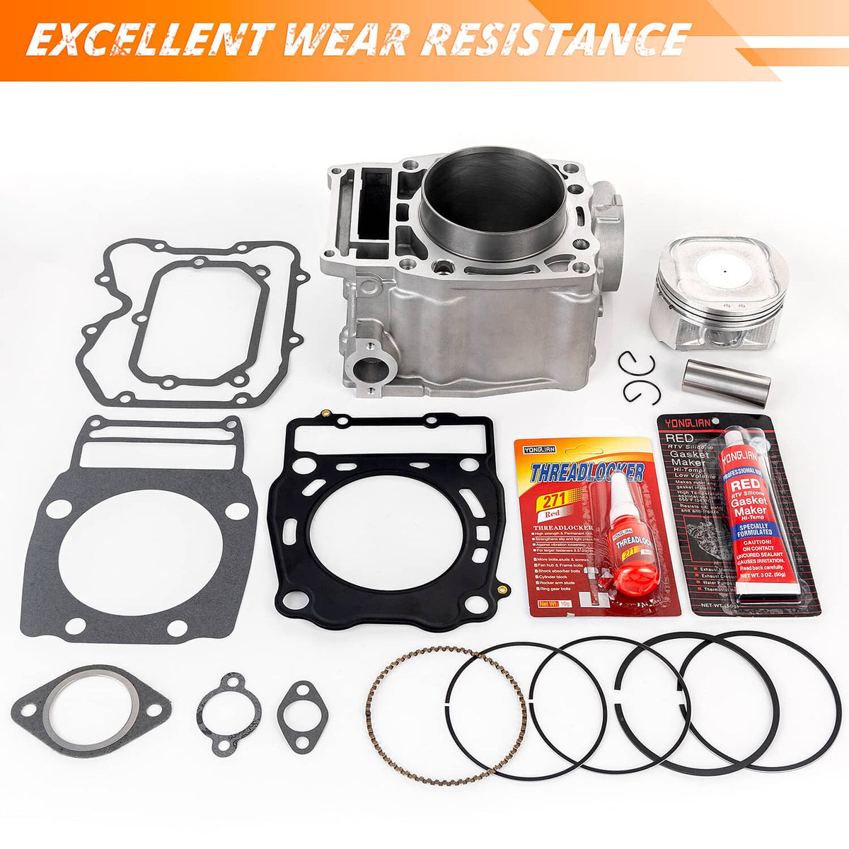Solidspare Cylinder Piston Top End Kit For Polaris Sportsman 500 1996-13 Ranger 500 1999-12