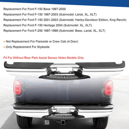 Solidspare New Rear Step Bumper Assy Chrome For 97-04 Ford F-150 97-99 F-250 FO1103101