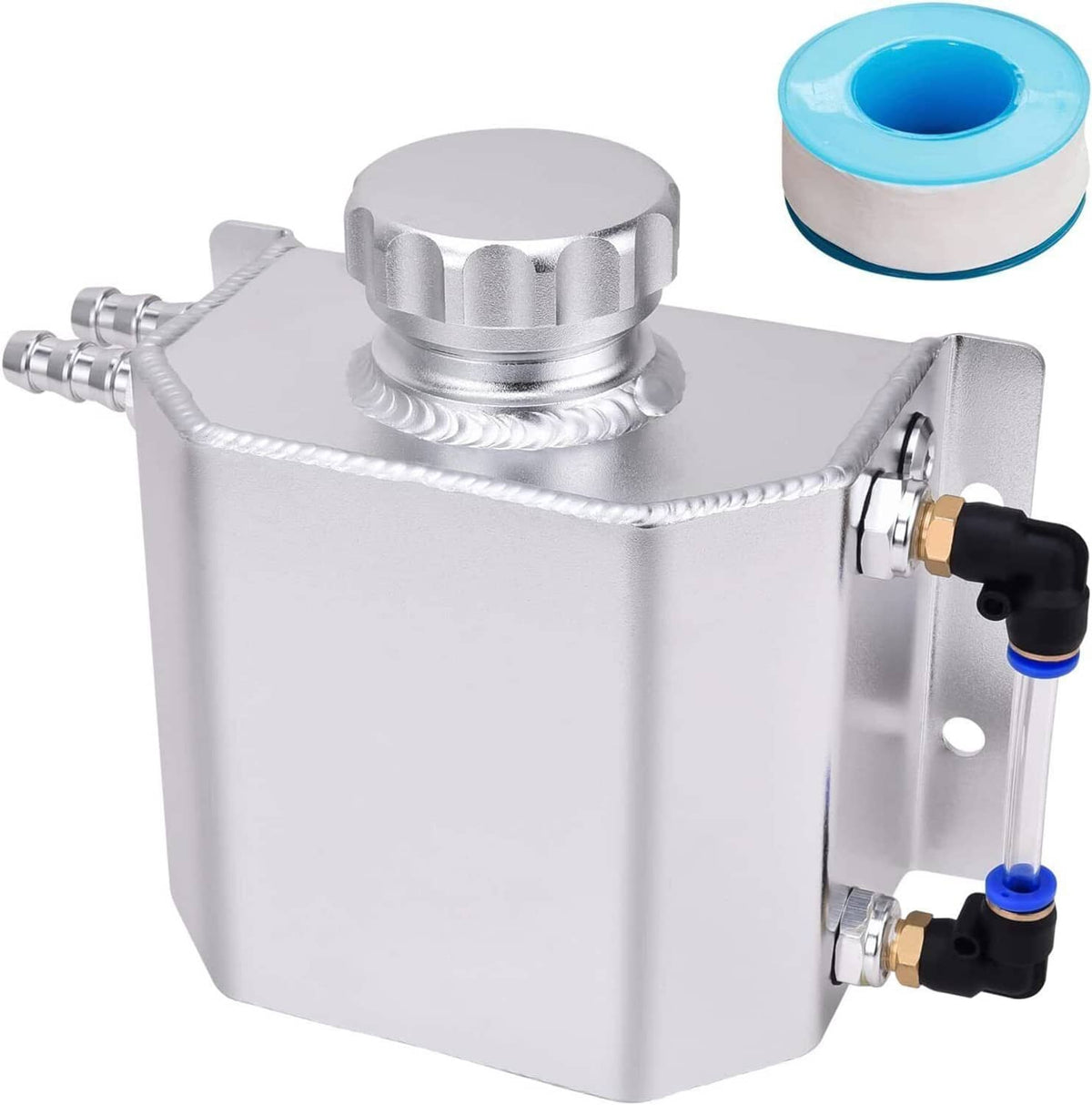 Solidspare Universal 1L Aluminum Radiator Coolant Overflow Bottle Recovery Water Tank