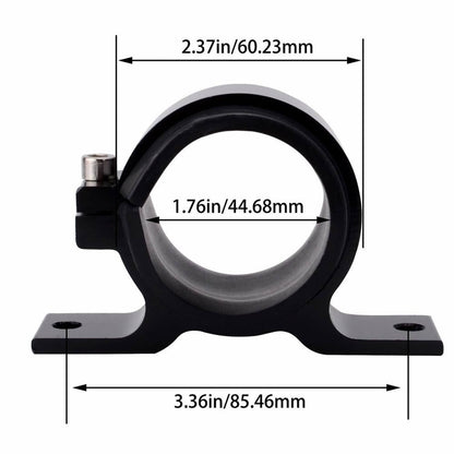 Solidspare 50mm Single Clamp Cradle Fuel Pump Bracket Fuel Filter Mounting Black US STOCK