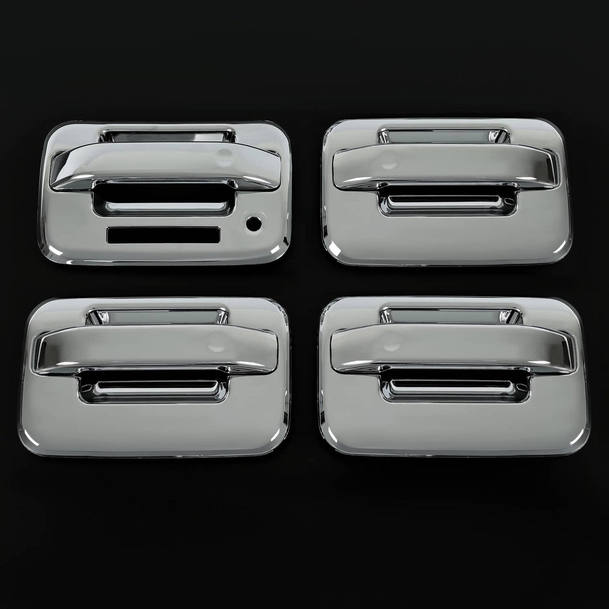 Solid Spare For Ford F-150 F150 4DR 2004-2014 Crew Cab Chrome Door Handle Cover ABS w/KeyPad