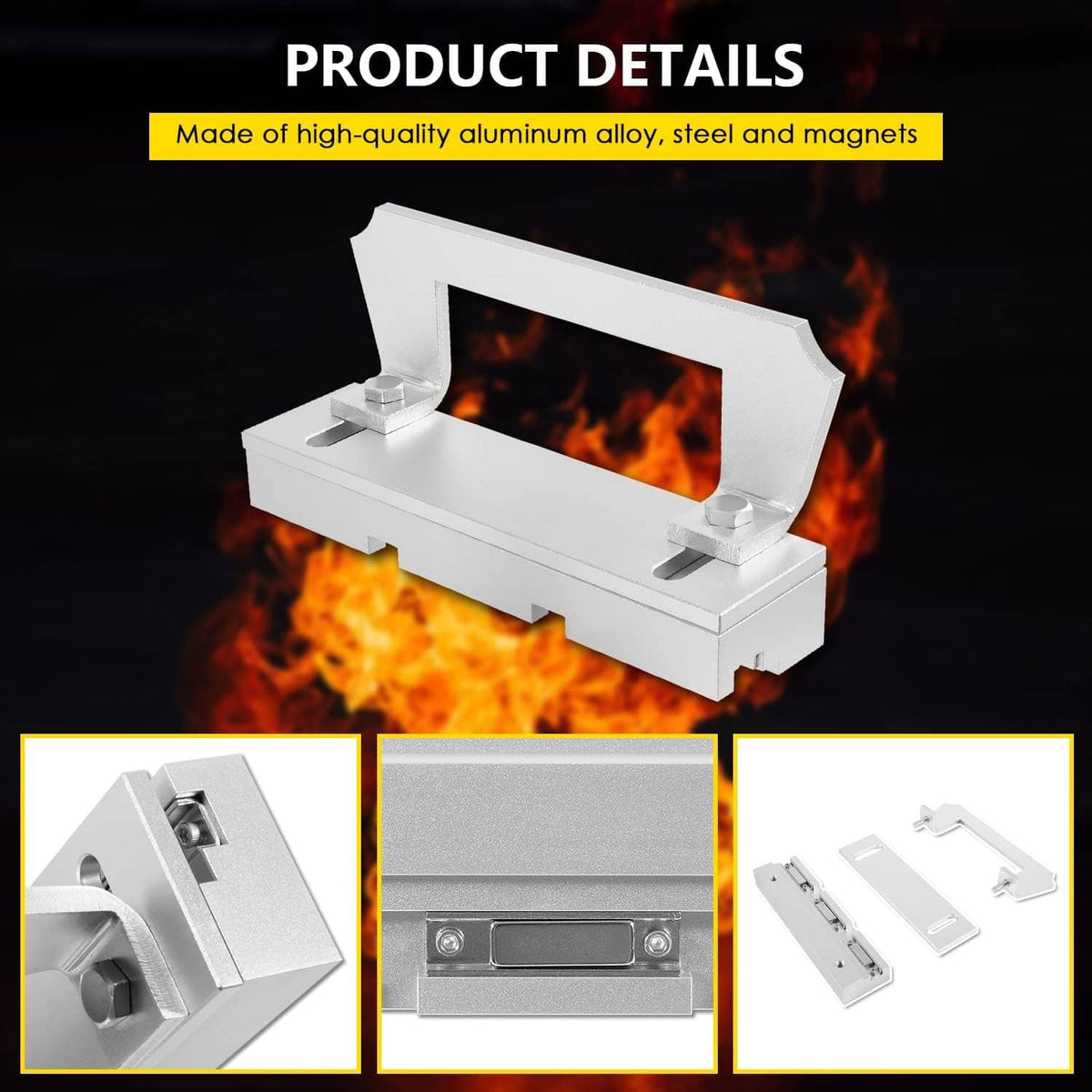 Solidspare Magnetic Bevel Jig for Grinding & Sharpening Metal Knife Making Welders