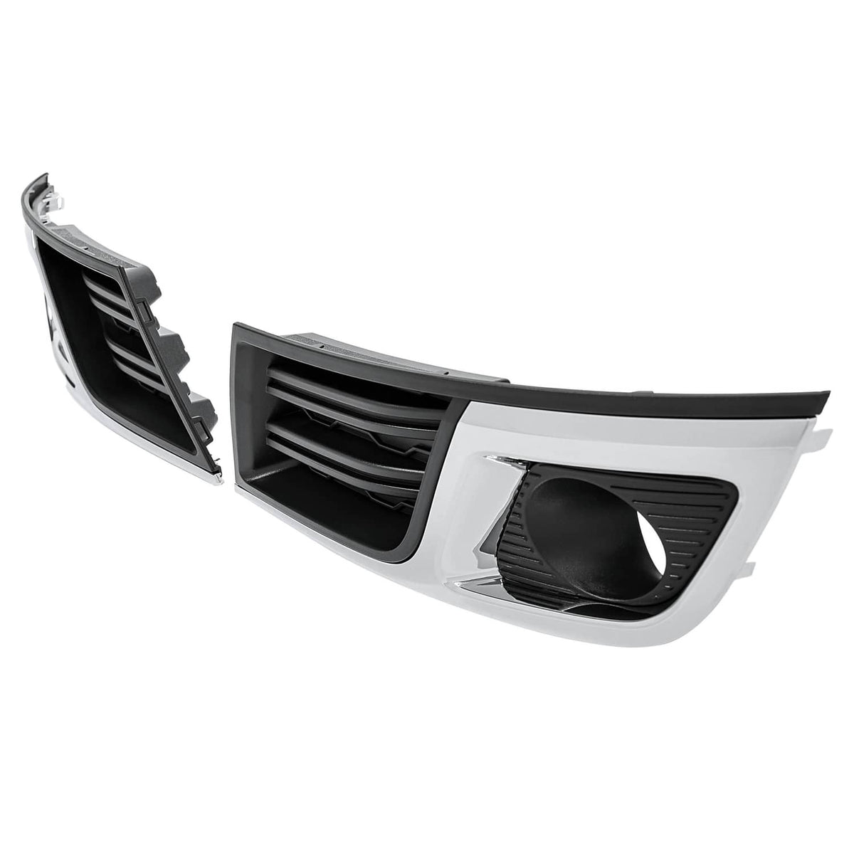 Solid Spare Fog Light Cover Bezel Trim Left & Right Black & Chrome For Chevy Traverse 13-17