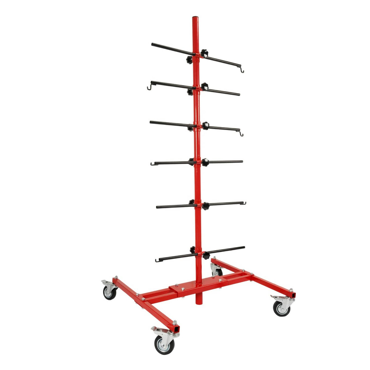 Solid Spare Powder Coated Adjustable Tree Paint Stand For Autobody Door Fender Panel