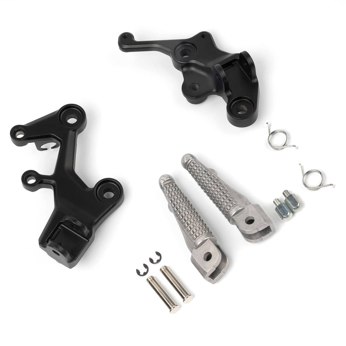 Solidspare Front Driver Foot Pegs Bracket For Kawasaki Ninja 400 2018-2024 Z500 2024-2025