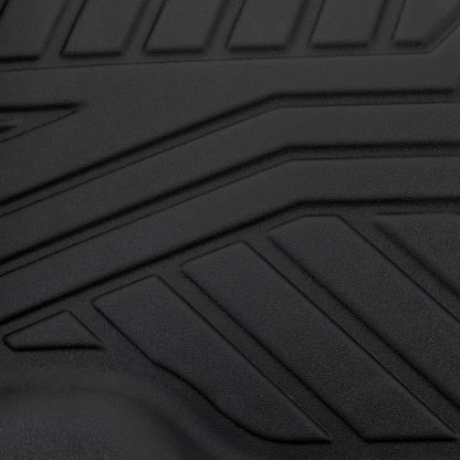 Solidspare Pcs Floor Mats for Ford F-150 F150 Super Crew Cab 2015-2025 Black TPE Liners