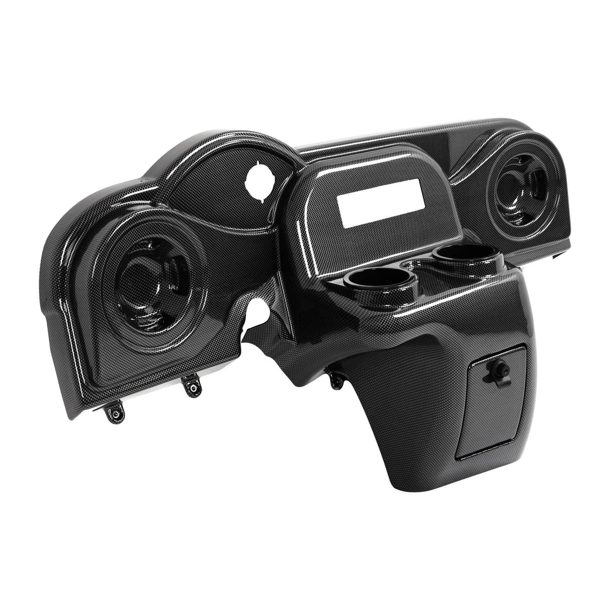 Solidspare Golf Cart Carbon Fiber Style Radio & Speaker Dash Cover For EZGO RXV 2008-up
