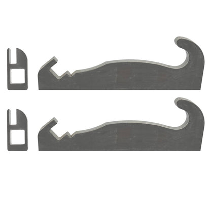 Solidspare 2pcs Steel Quick Attach Bracket 1-1/2" For Cat Fusion Coupler Loader mounts