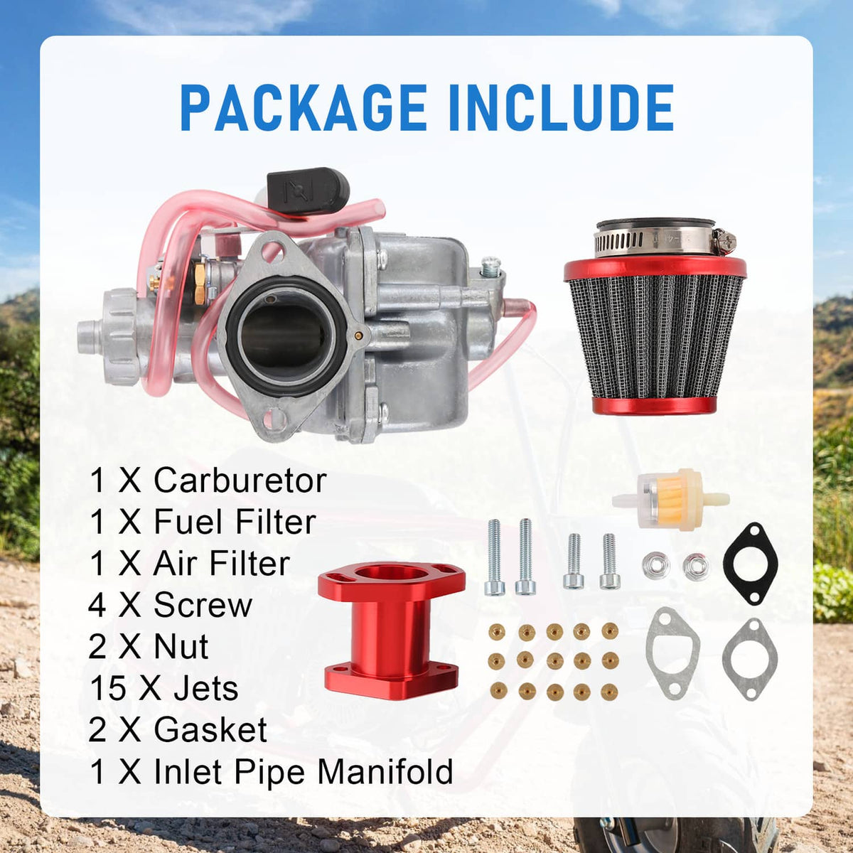 Solidspare Carburetor VM22 26mm For Predator 212cc 196cc CT200U Mikuni Mini Bike Go Kart