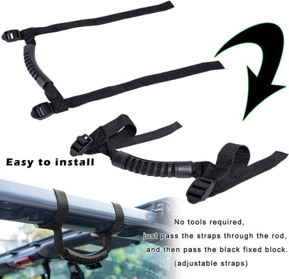 Solid Spare Roll Bar Grab Handles Grip Handles for Jeep Wrangler TJ JK JKU JL JLU 1955-2021