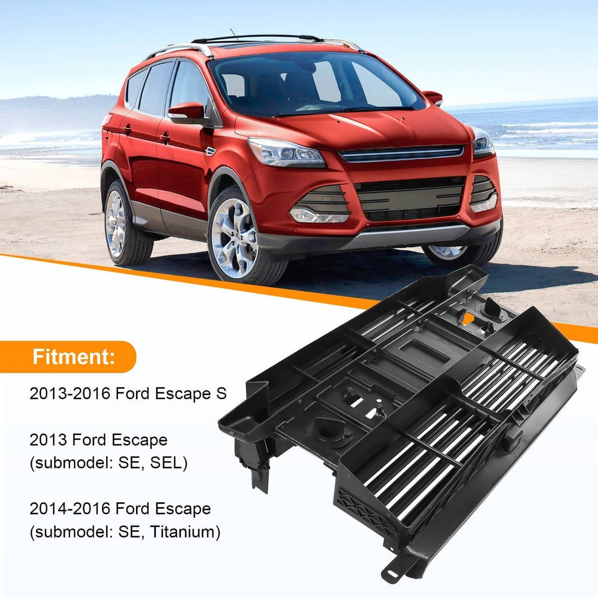 Solidspare Active Grille Shutter w/ Motor Assembly for Ford Escape 2013-2016 CJ5Z8475A