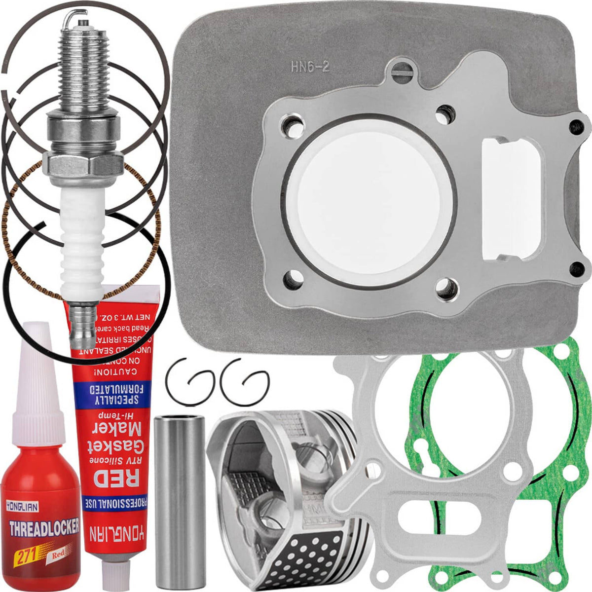 Solidspare 253.2cc Top End Kit w/ Cylinder For Honda Recon 250 TRX250TE TRX250TM TRX250