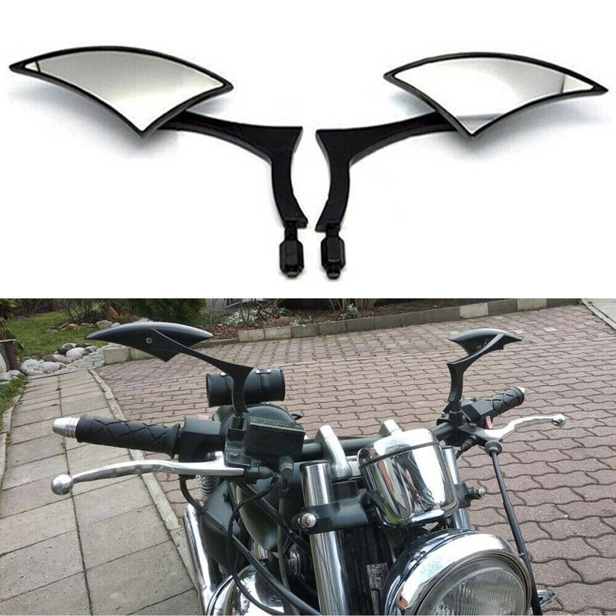 Solidspare Blade Rear View Mirrors For Sportster Street Glide Electra Glide Softail Dyna