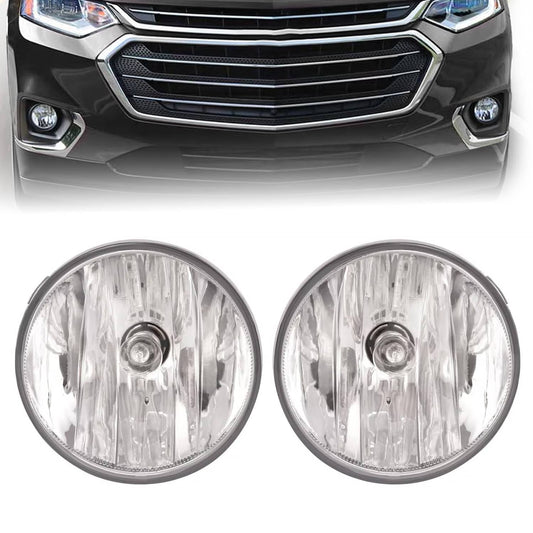 Solid Spare Fog Lights Lamps w/Bulbs Pair For Chevrolet Traverse 2018-2021 & Spark 2016-2022