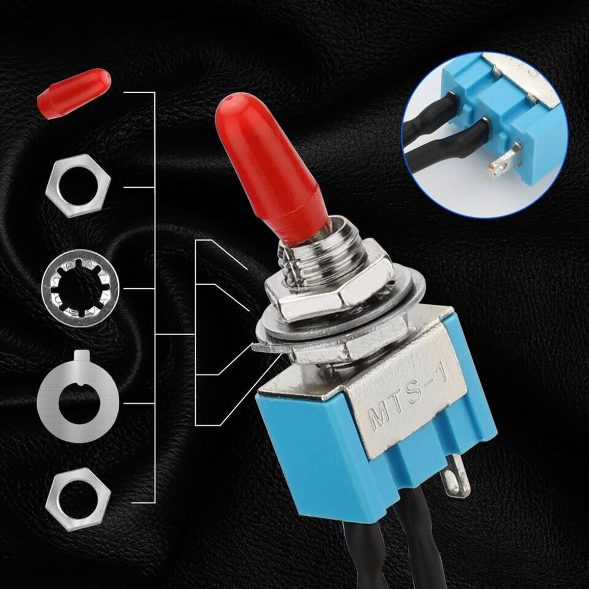 Solid Spare 10PCS SPST Mini Toggle Switch Wires On/Off Metal Small Automotive/Boat/Car/Truck