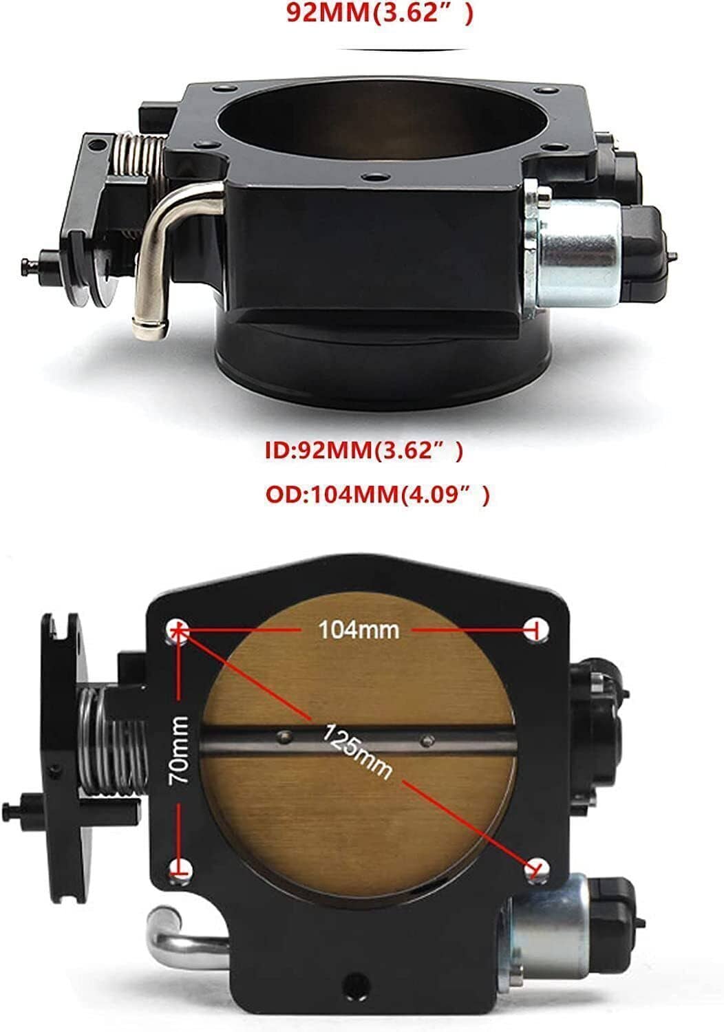 Solidspare 92MM LS Throttle Body with Position Sensors TPS IAC For LSX/LS1/ LS2/LS3/LS6/LS7
