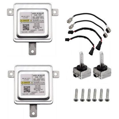 Solidspare 2Pcs Xenon HID Headlight Ballast Control Unit & D3S Bulb For Audi &VW 8K0941597E