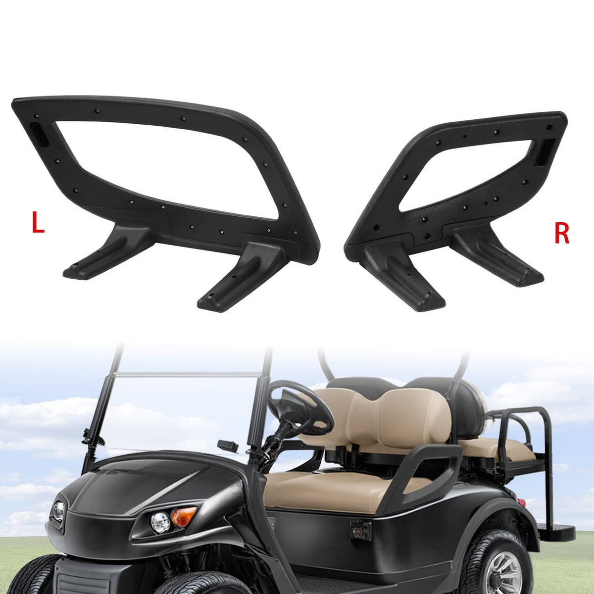Solidspare Front Armrest Seat Handle Hip Restraint Hand Rail For Yamaha G29 Drive Golf Cart