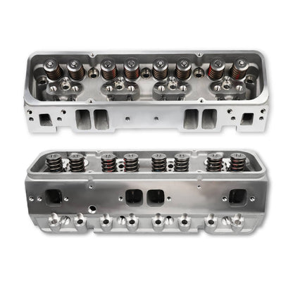 Solidspare 2x Aluminum Cylinder Heads Fit For SBC Chevy 350 190cc 64cc 2.02/1.60 Angle New