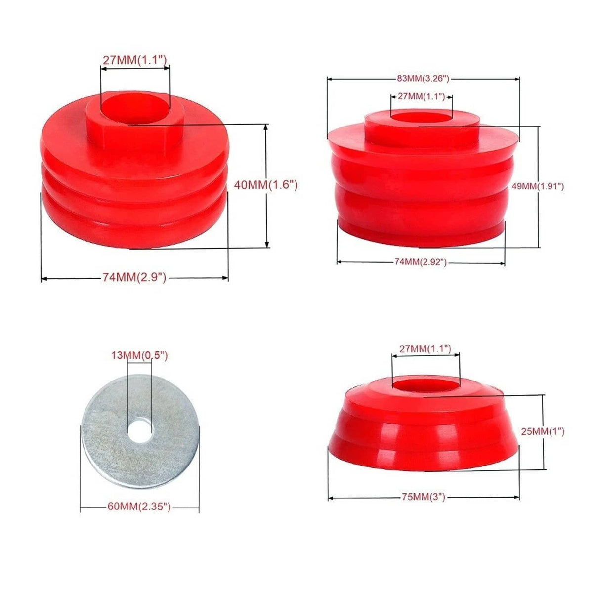 Solidspare Body Cab Mount Bushings Kit for 1999-2007 Ford F250 F350 Super Duty KF04058BK