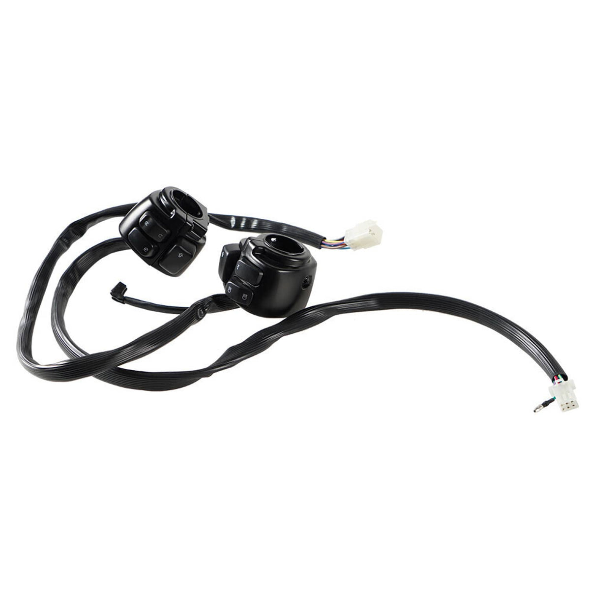 Solidspare Handlebar Control Switches + Wiring Harness for Harley Sportster Dyna 1996-2012