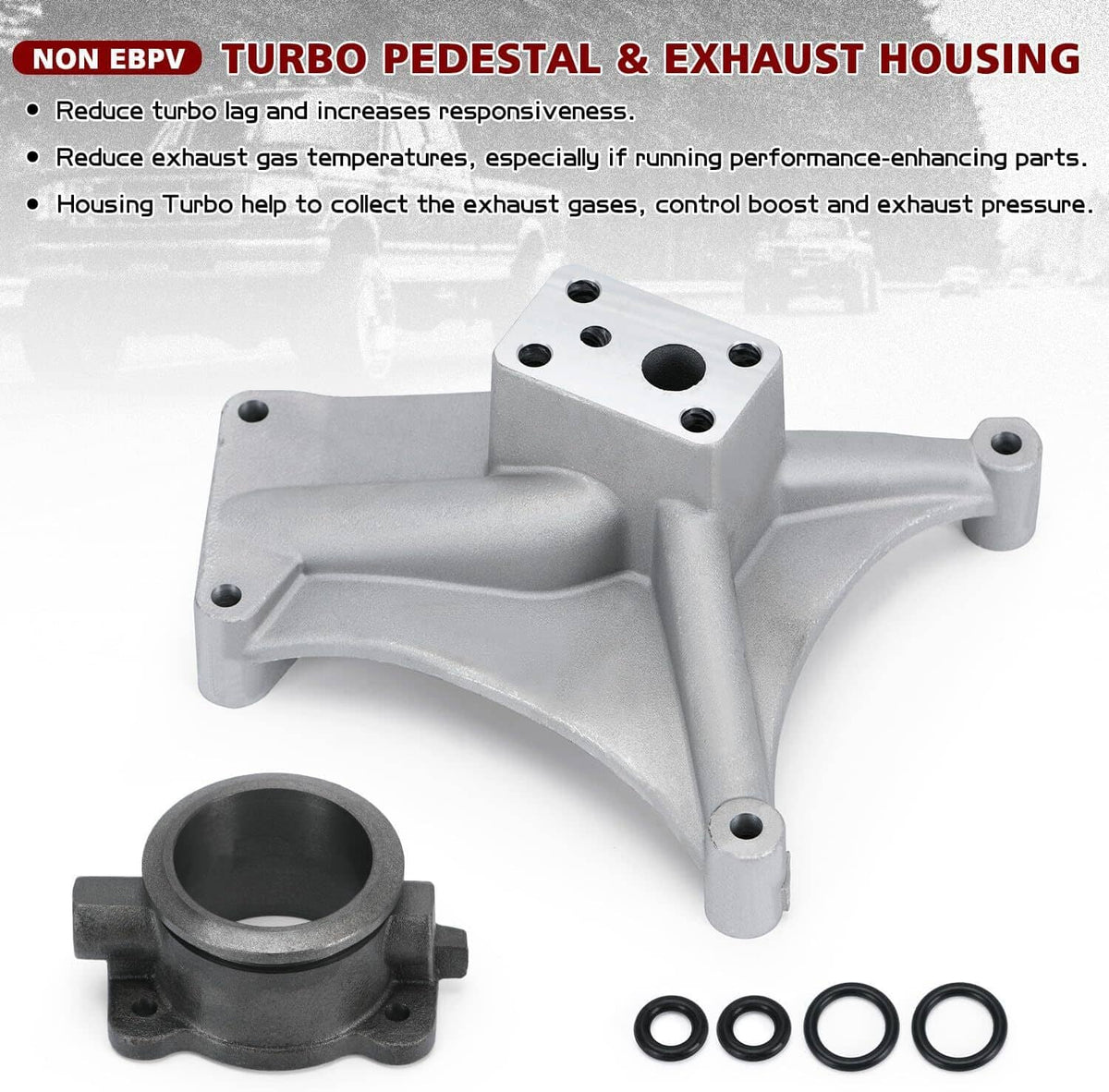 Solidspare Non EBPV Turbo Pedestal & Exhaust Housing for 94-97 Ford 7.3L Powerstroke Diesel