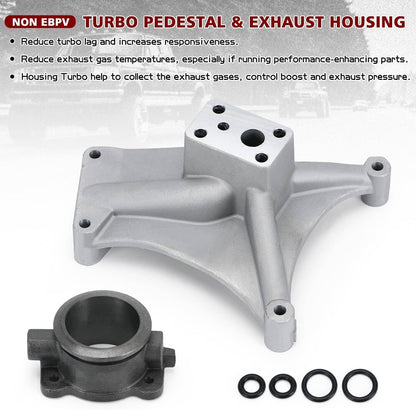 Solidspare Non EBPV Turbo Pedestal & Exhaust Housing for 94-97 Ford 7.3L Powerstroke Diesel