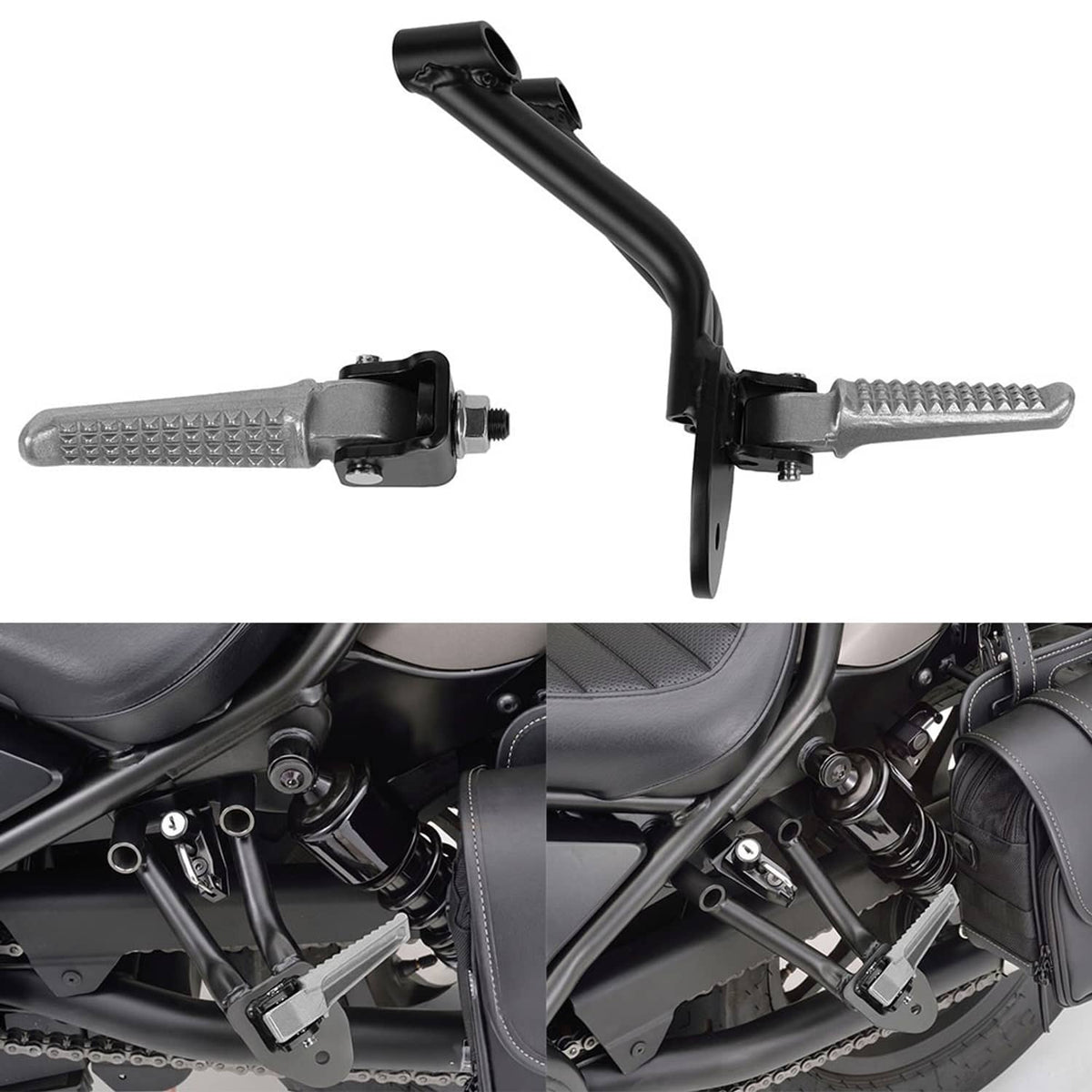 Solidspare Rear Foot Pegs Footrests Passenger for Honda CMX300 Rebel 300 2017-2024 2018 19
