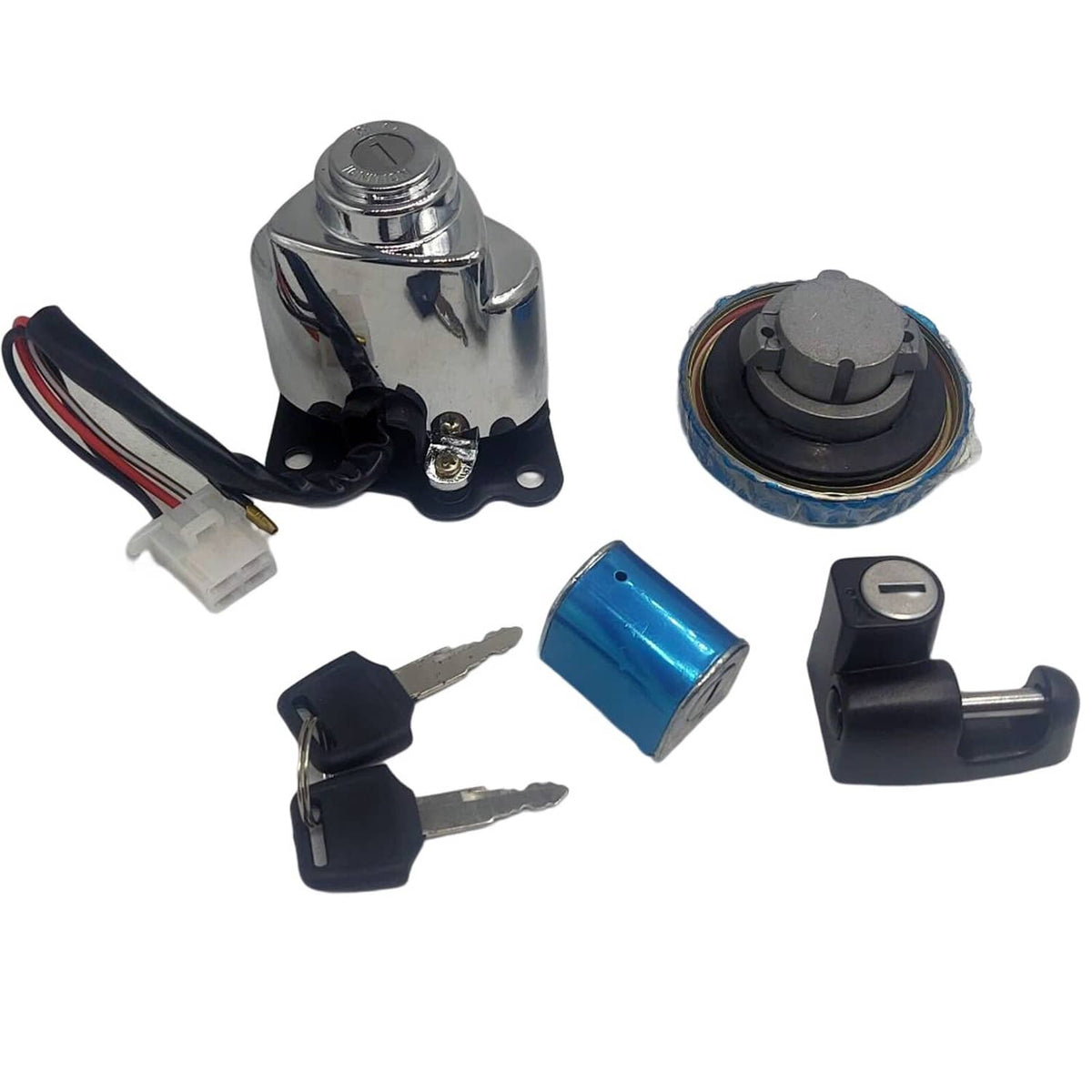 Solidspare Ignition Switch Gas Cap Helmet Lock Key For VT250 Shadow VLX VT 400 600