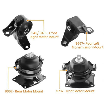 Solidspare 4Pcs Motor & Trans Mount for 2011-2017 Honda Odyssey 3.5L V6 A4575EL 50850STXA04