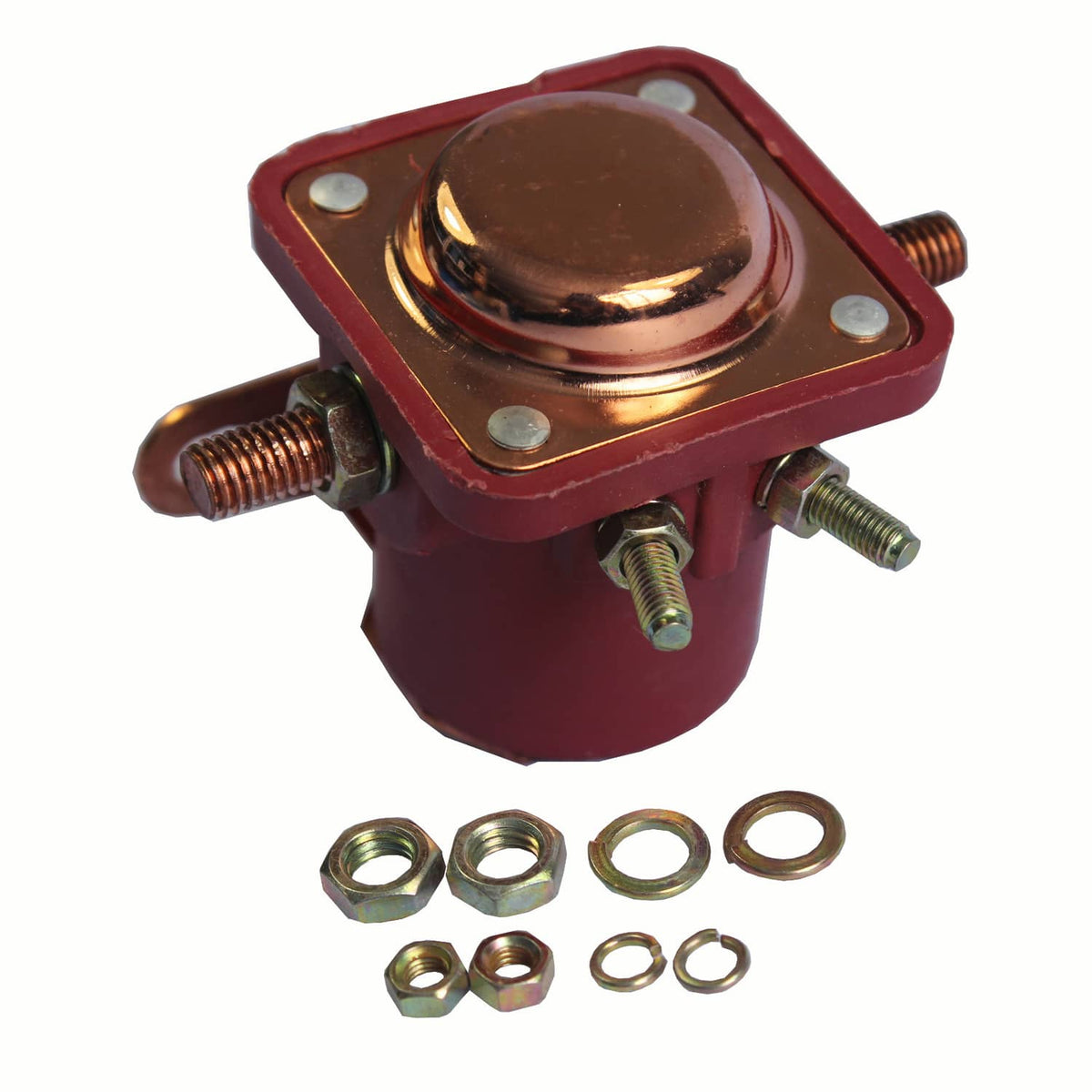 Solidspare Red 12 Volt Solenoid Relay 12V Heavy Duty SW3 SNL135 Fit Ford Starter Car Truck