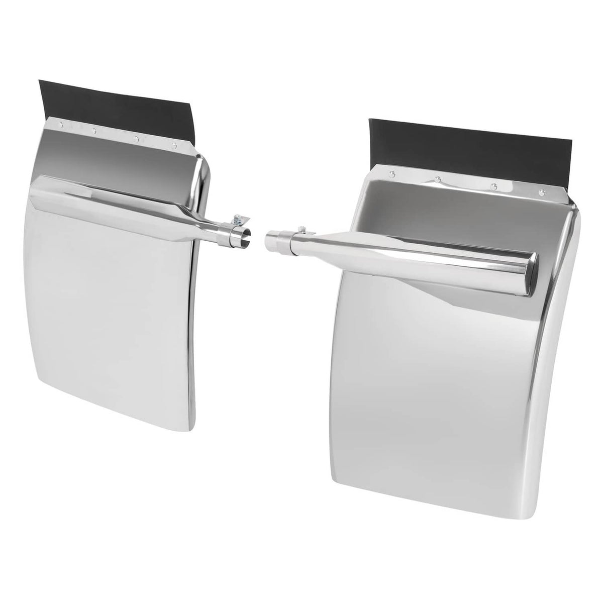 Solid Spare 34"x24" stainless steel quarter fender kit pair universal truck w/ Support Tube
