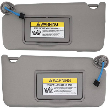Solidspare 1 Pair Gray Sun Visor For Honda Accord 2008-17 83280-TA5-A51ZA w/ Light & Mirror