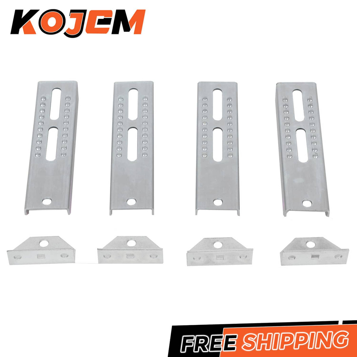 Solidspare (4)10" Boat Trailer Swivel Top Bunk Board Bracket Bolster Adjustable Bracket Kit