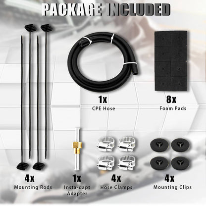 Solidspare Universal 8 Rows Aluminum Remote Transmission Oil Cooler Radiator Converter Set